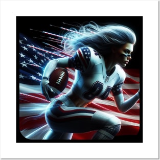 American Woman NFL Football Player #11 Posters and Art